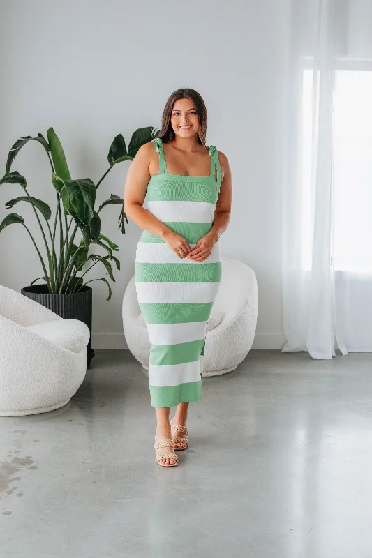 Carmella Striped Dress - Sprout