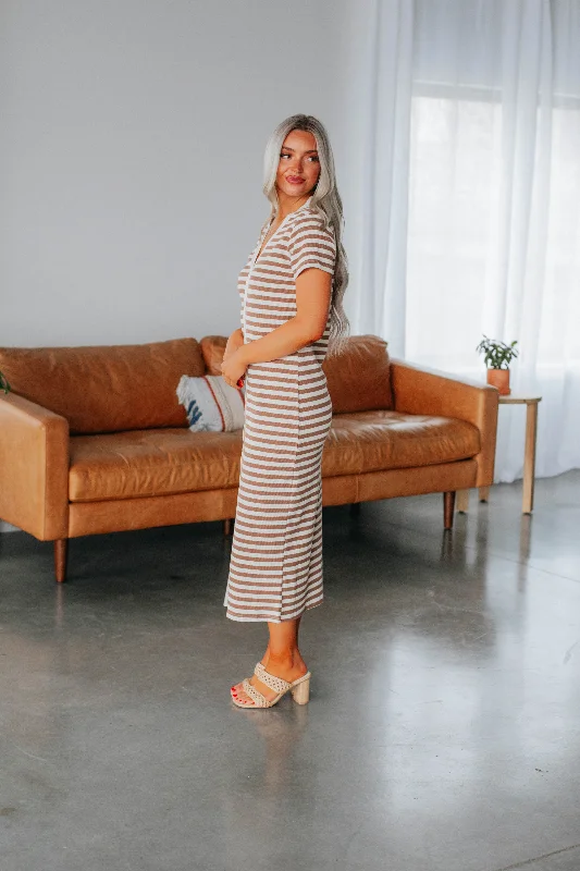 Chrisley Striped Midi Dress