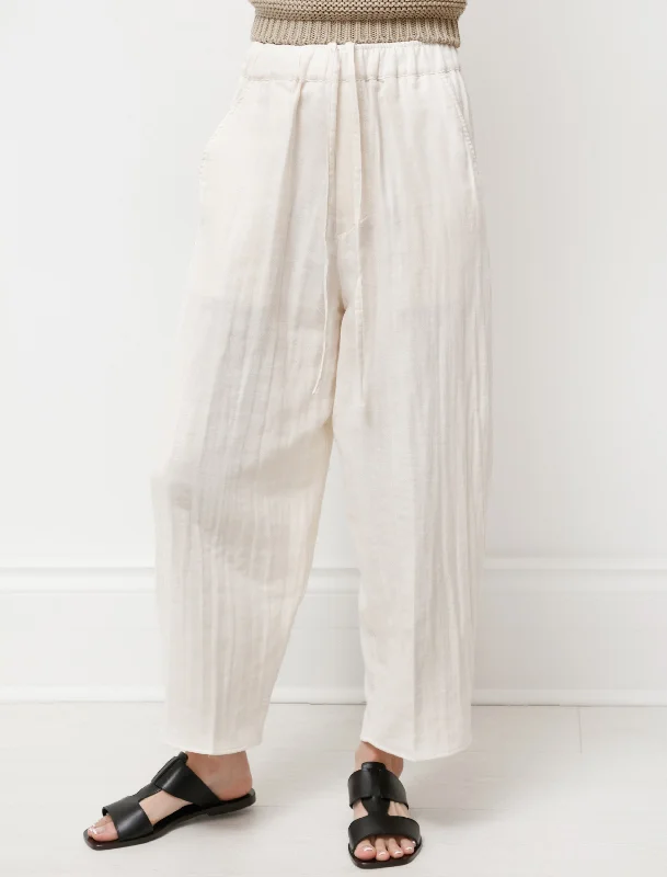 Japanese Cotton/Linen Moroccan Pants White