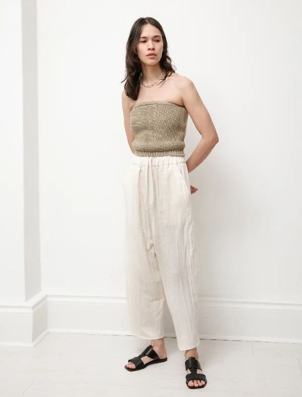 Japanese Cotton/Linen Moroccan Pants White