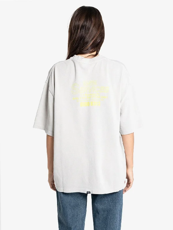 Earths Services Oversized Tee - Oyster Grey