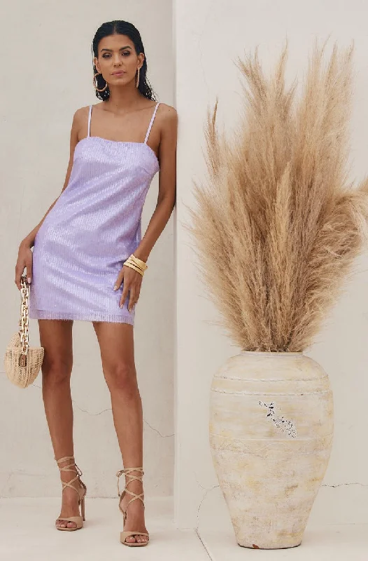 Emmy Lavender Sequin Mini Dress