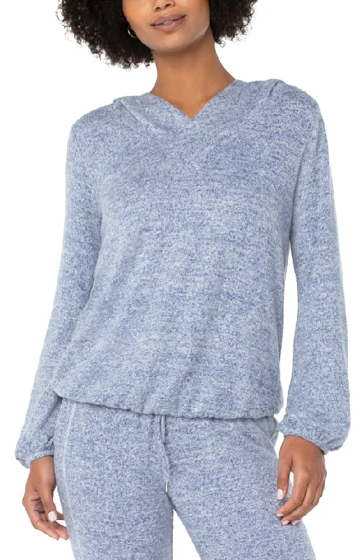 Hoodie With Crossover Neckline