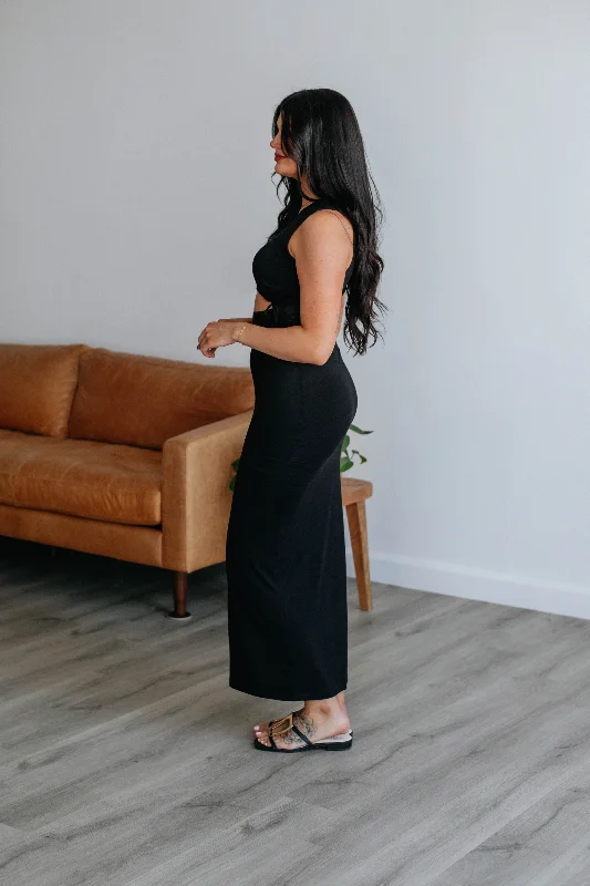 Jersie Maxi Dress - Black