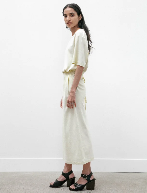 Belted Rib T-Shirt Dress Lemon Glaze