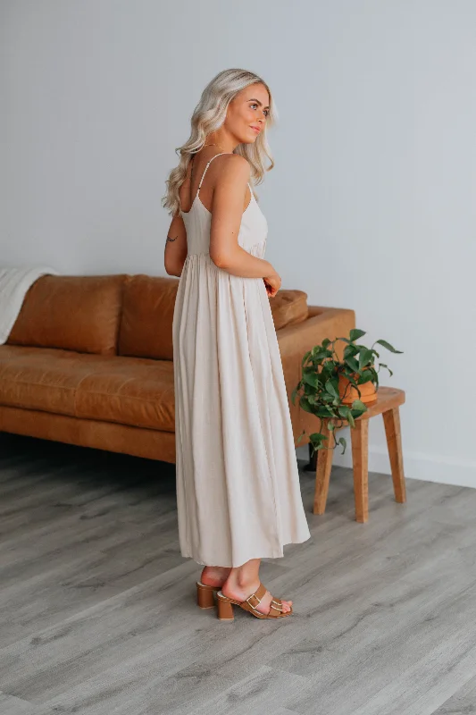 Lennon Midi Dress - Natural