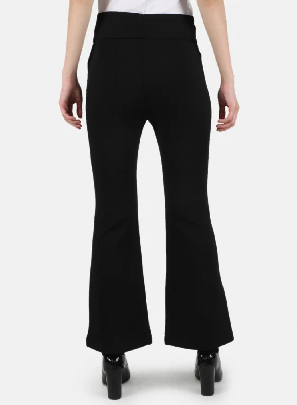 Women Black Plain Jegging