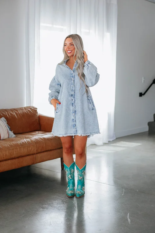 Nessa Risen Denim Shirt Dress