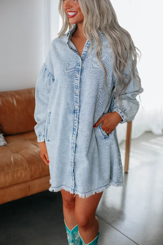 Nessa Risen Denim Shirt Dress