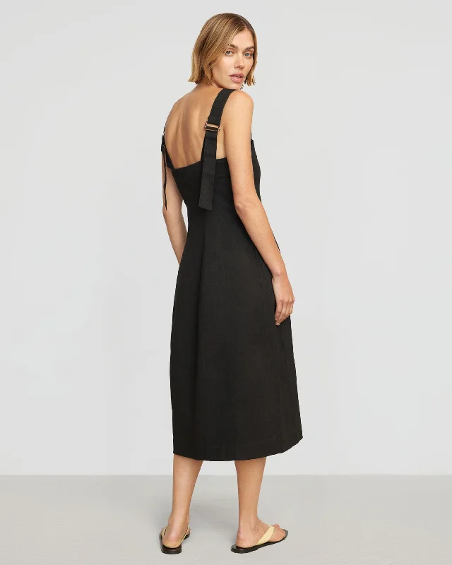 Olivia Sculpted Cotton Twill Dress