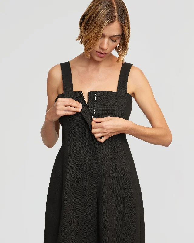 Olivia Sculpted Cotton Twill Dress