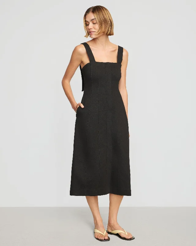 Olivia Sculpted Cotton Twill Dress