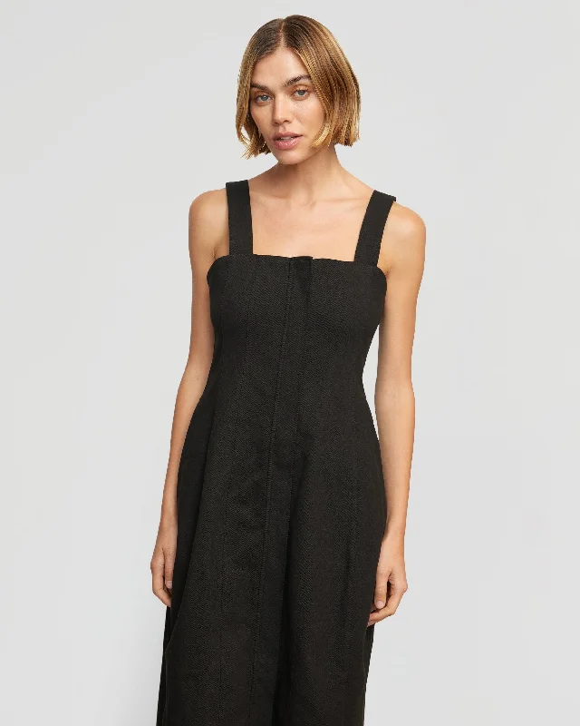 Olivia Sculpted Cotton Twill Dress