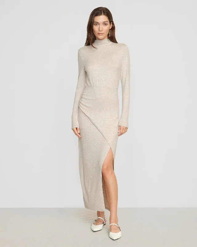 Suki Mock-Neck Long Sleeve Dress