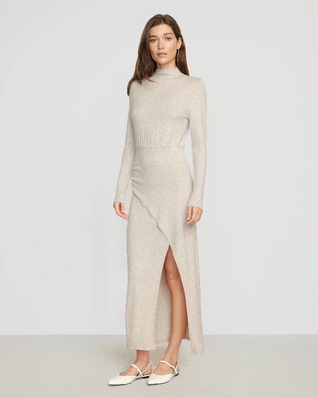 Suki Mock-Neck Long Sleeve Dress