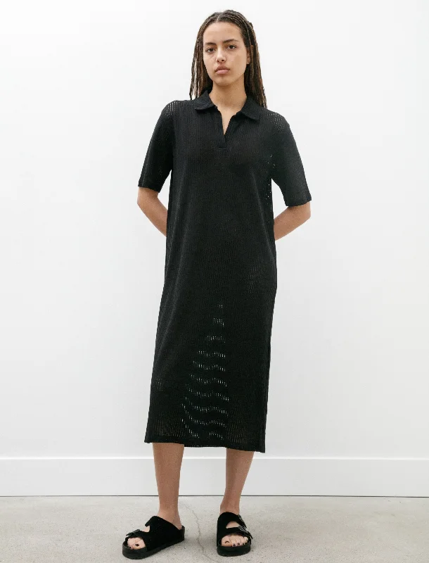 Linear Mesh Dress Black