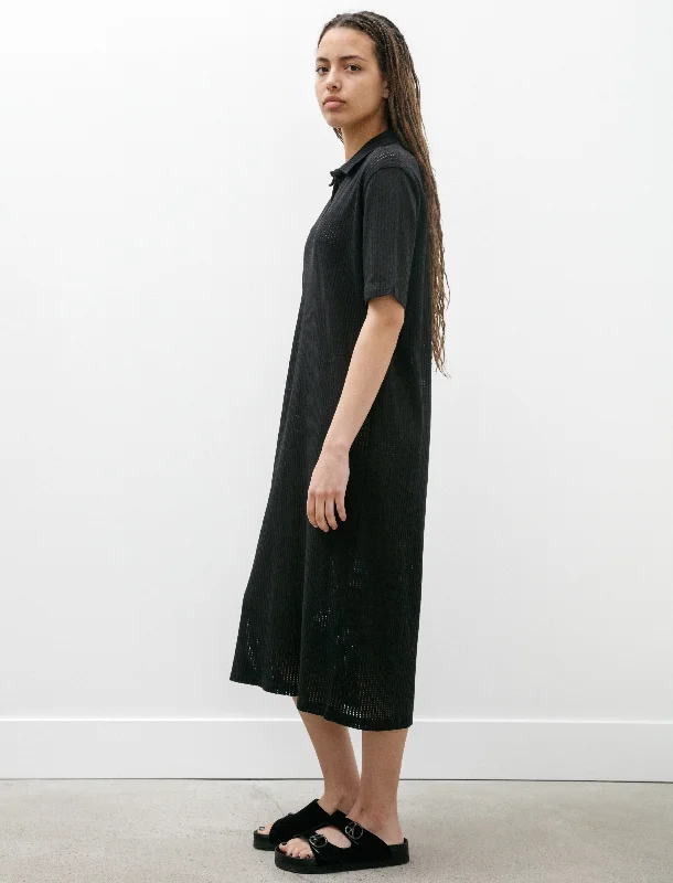 Linear Mesh Dress Black