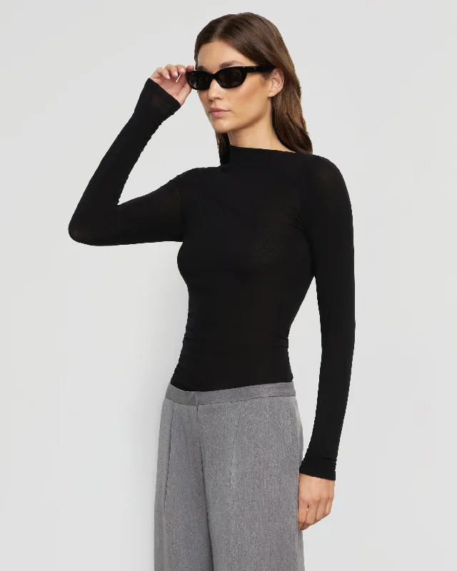 Vittoria Asymmetric-Neck Ruched Tee