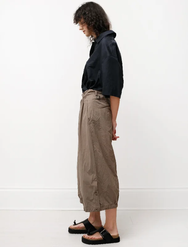 Gathered Hem Pants Beige