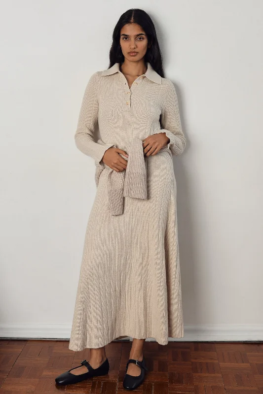 Astrae Wool Rib Maxi Dress