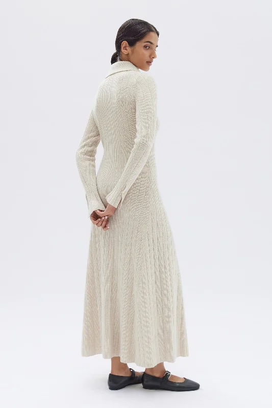 Astrae Wool Rib Maxi Dress