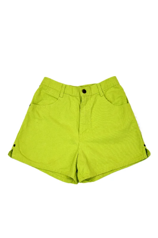 No Boundaries - Chartreuse Denim Shorts