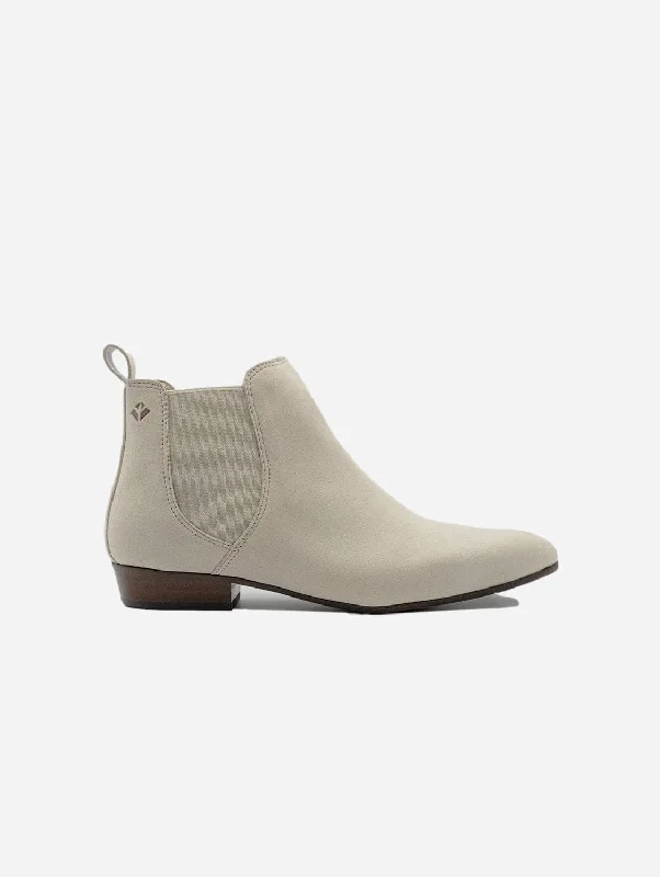 Laika Women's Grape Leather Vegan Ankle Boots | Beige