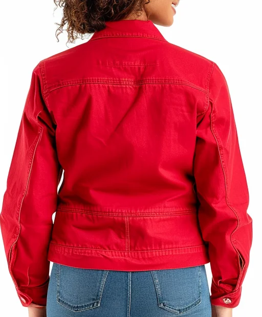 Julia Red Cotton Jacket