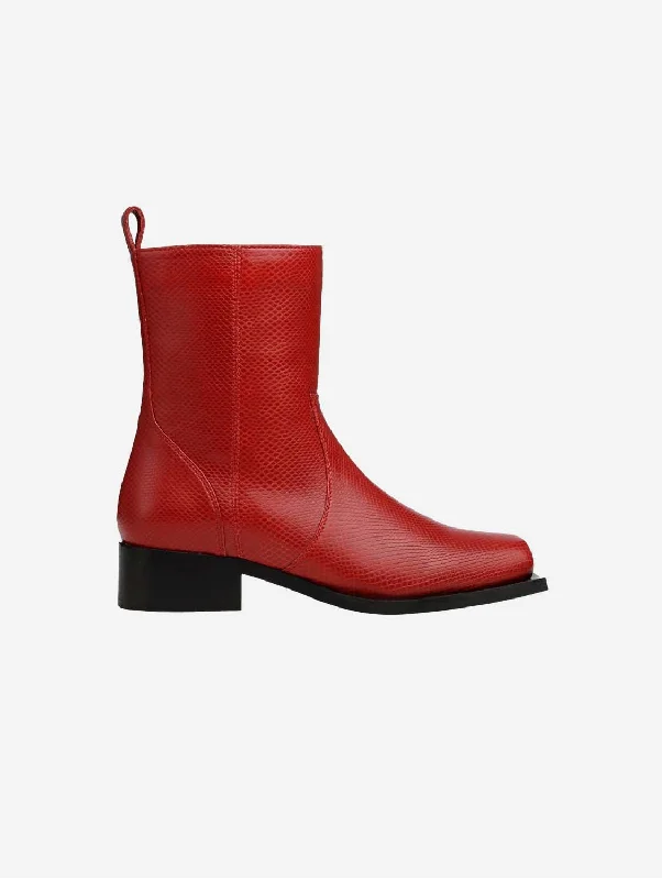 Karel Vegan Apple Leather Ankle Boots | Ruby