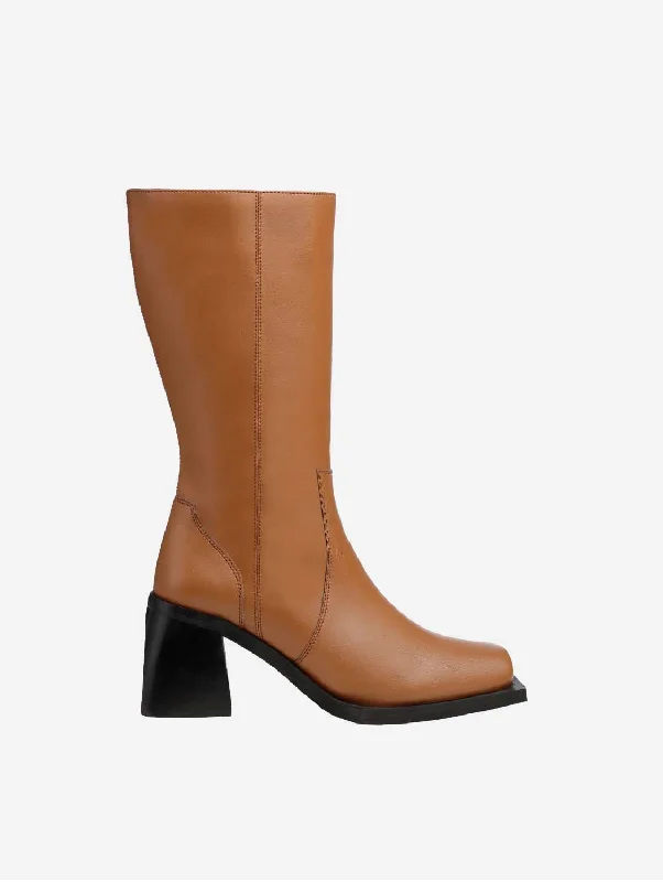 Karel X Vegan Apple Leather Calf Boots | Ginger