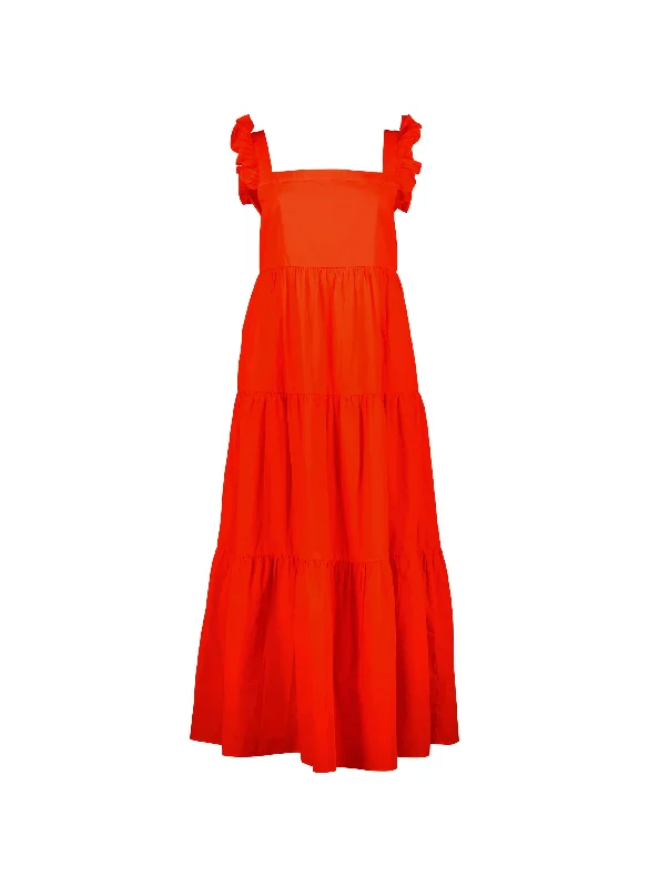 Katie Organic Cotton Dress | Tangerine