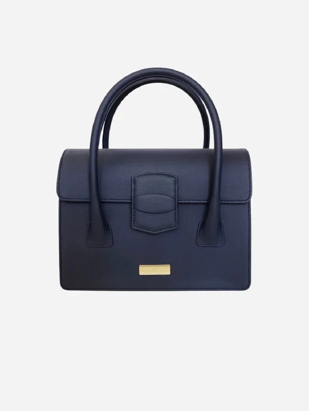 Kensington Cactus Leather Vegan Bag | Navy