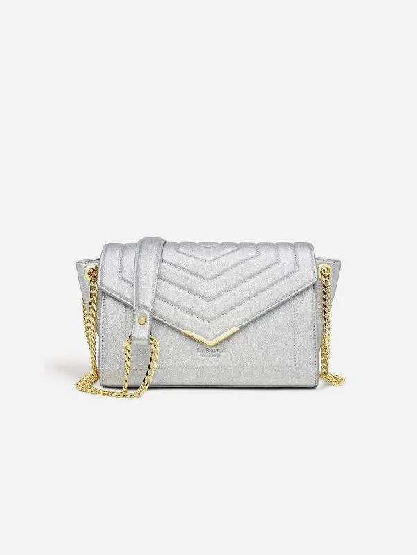 Kensington Vegan Crossbody Bag | Silver