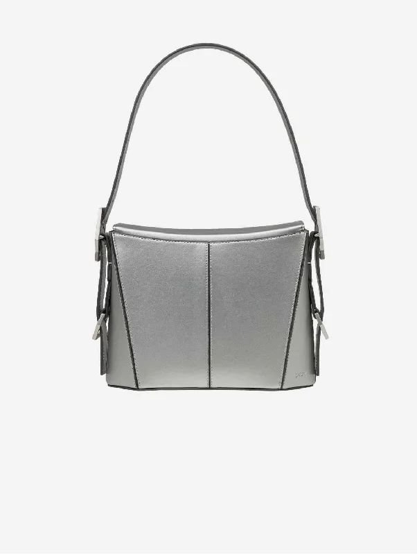 Kiara Vegan Apple Leather Shoulder Bag | Metal