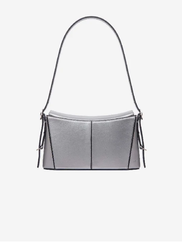 Kiara Women's Apple Leather Vegan Mini Bag | Silver