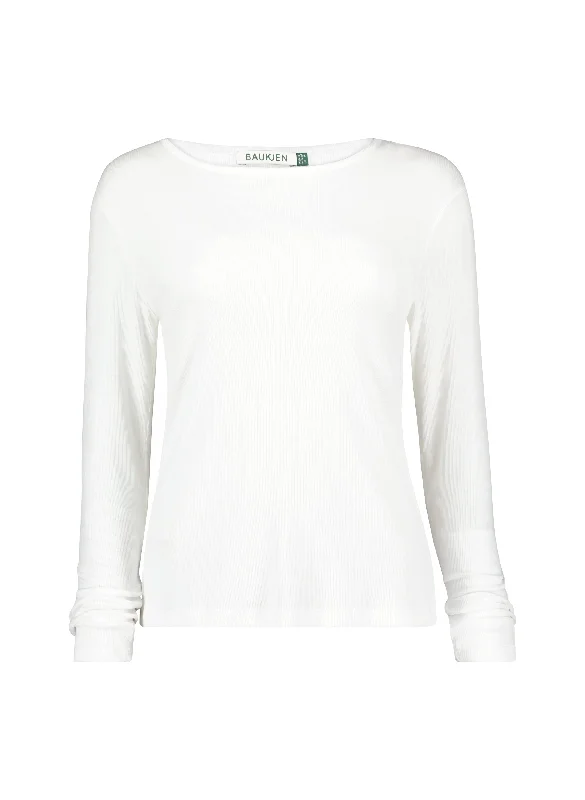 Krystea TENCEL™ & Organic Cotton Crew Neck Top | Pure White