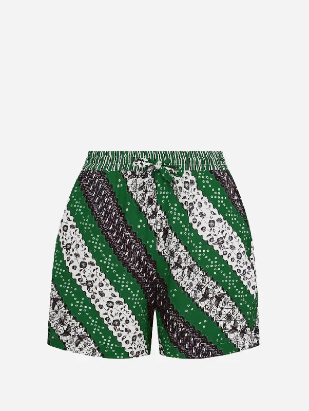 Leah Lenzing Rayon Shorts | Summer Green