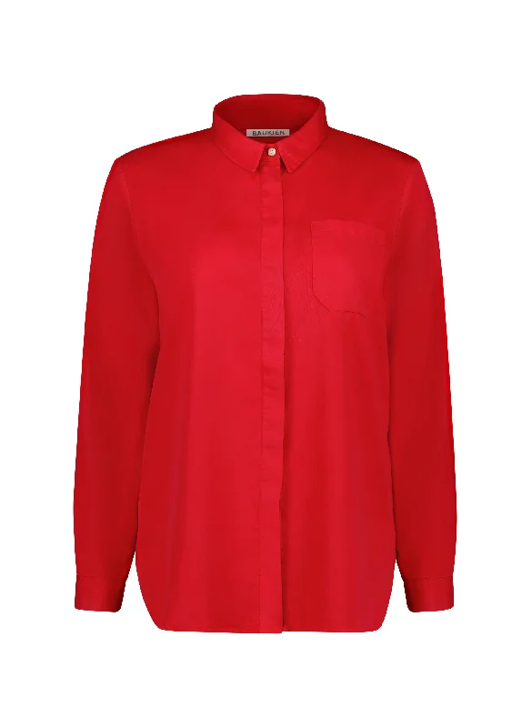 Lillith TENCEL™ Relaxed Shirt | Crimson Red