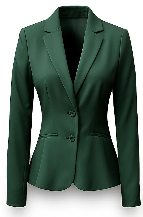 Women Green Cotton Jacket