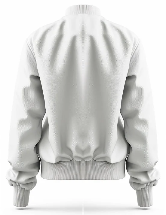 Women Greyish White Cotton Bomber Jacket