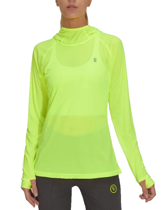 Women's UPF 50 Sun Protection Long Sleeve Shirt, UV SPF Hoodie