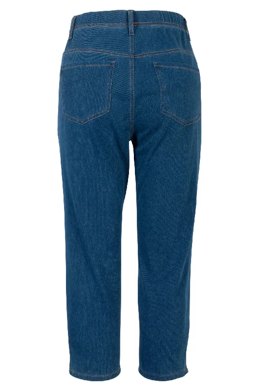 Wonder Stretch Denim Mid Calf Jeans | MID BLUE | 6911YY