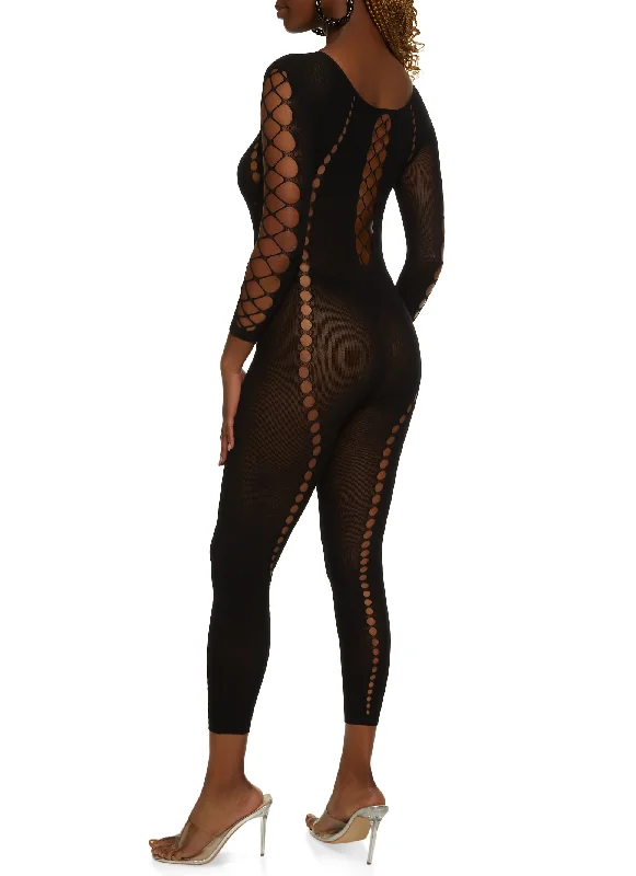 Long Sleeve Cut Out Seamless Jumpsuit