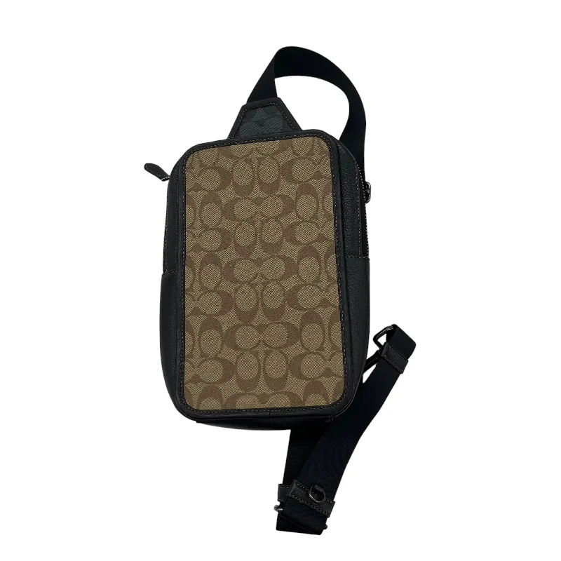 Crossbody Designer By Coach In Black & Brown, Size:Medium