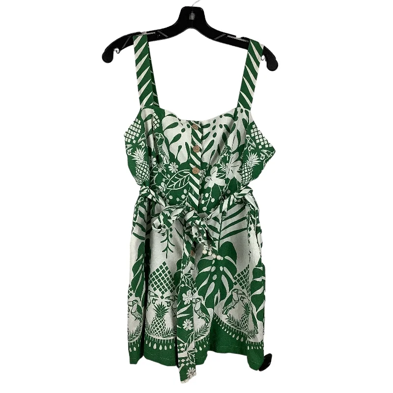 Green Romper Rachel Zoe, Size Xl