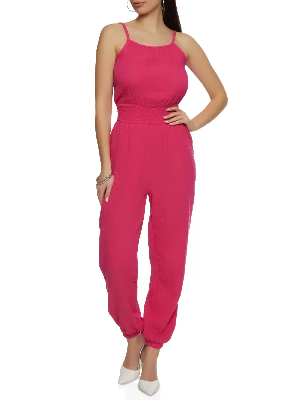 Smocked Waist Cami Jumpsuit