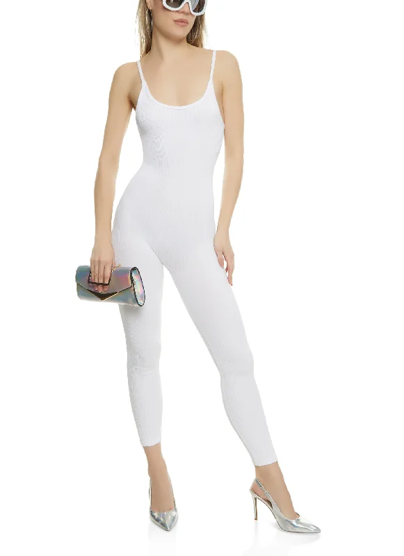 Daisy Ribbed Scoop Neck Cami Catsuit