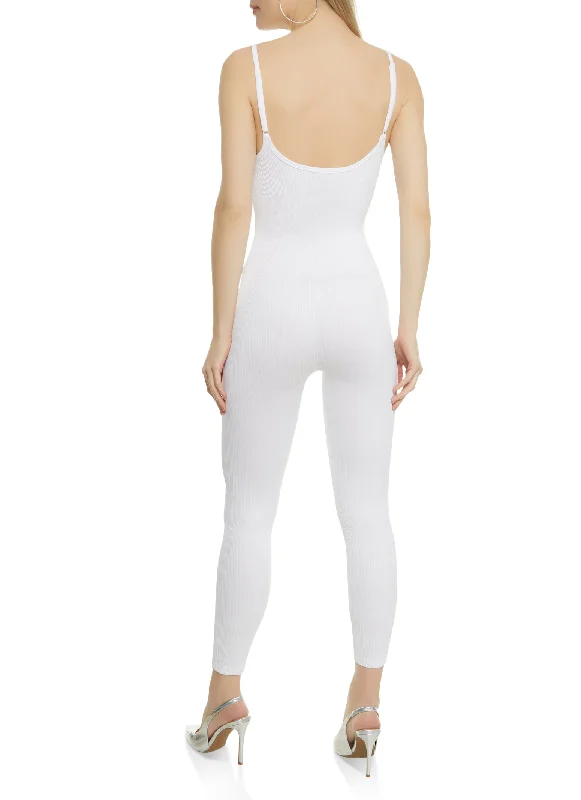 Daisy Ribbed Scoop Neck Cami Catsuit