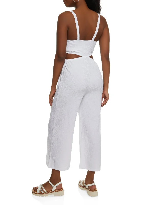 Side Cut Out Culotte Jumpsuit