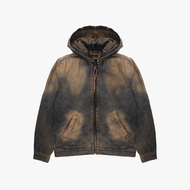 Men's Coats for Outdoor ActivitiesARIES Acid Wash Hooded Denim Jacket